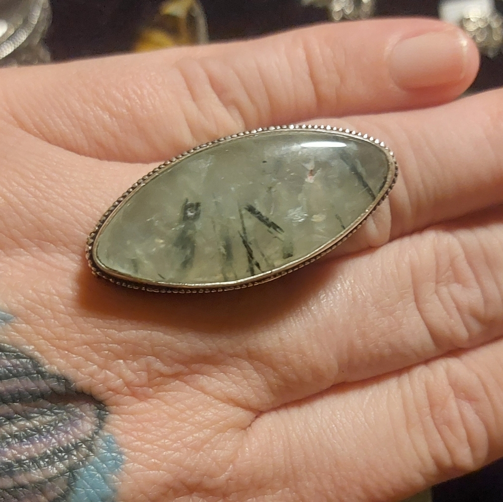 Moss Prenhite High Setting Ring Size 7 - Picture 2 of 6